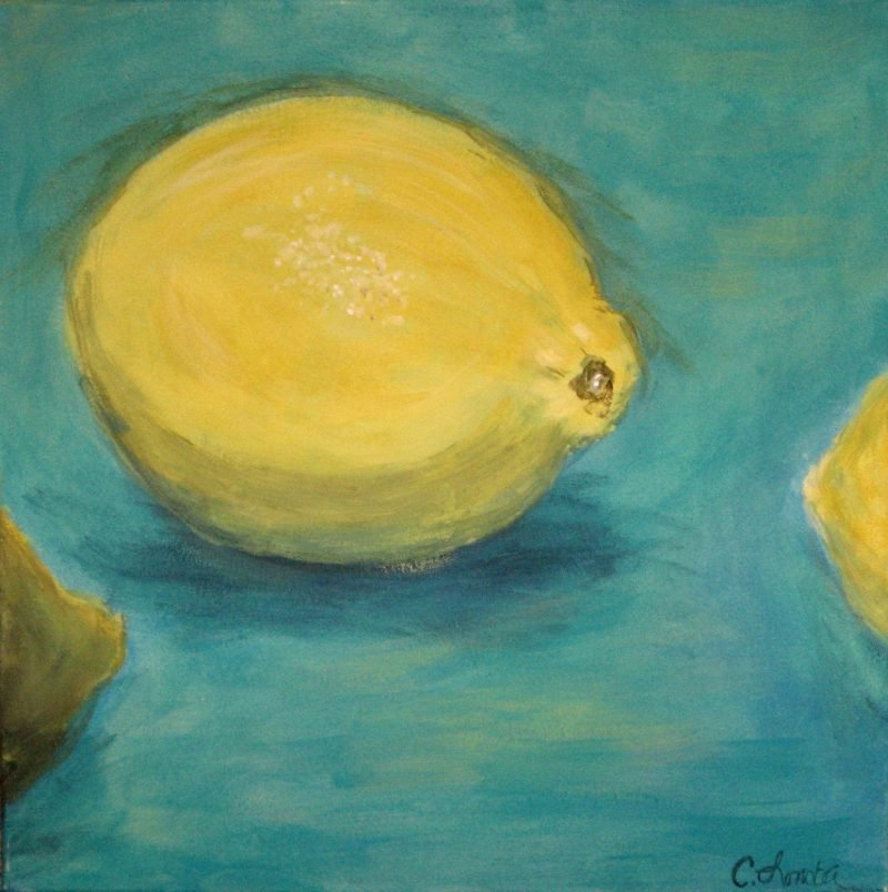Lemons, Acrylic Painting