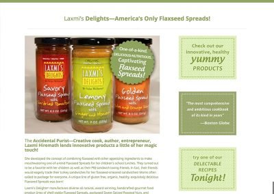 Laxmi’s Delights website