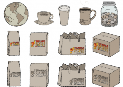 Thanksgiving Coffee Company Illustrations