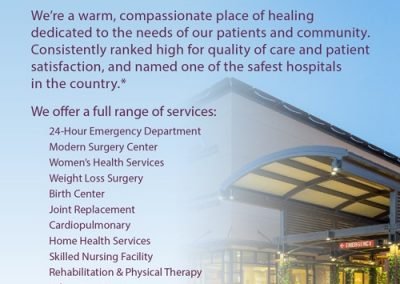 Back cover layout for Sonoma Valley Hospital’s Cancer Support program