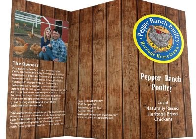 Pepper Ranch Poultry trifold brochure