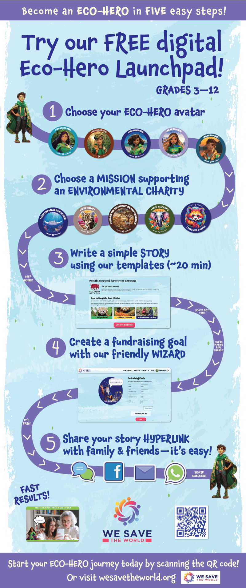 We Save The World 5′ pop-up Banner